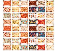 Meanplan 48 Pcs Thanksgiving Day Halloween Makeup Bags Cosmetic Bags Travel Purse Toiletry Pocket Organizer for Party Favor Gift, Multicolor, Thanksgiving