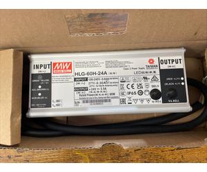 MEANWELL HLG-60H-24A / HLG60H24A 24V 60W Linear LED power supply IP65