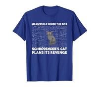 Meanwhile Inside The Box Funny Schrödinger's Cat T-Shirt, Men, Royal Blue, Medium