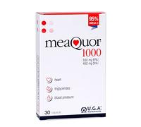 Meaquor 1000 Omega 3 Fish Oil Capsules IFOS Certified - Omega3 1000mg Supplement with EPA and DHA - No Aftertaste (30 Softgel Caps)