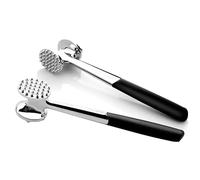 Meastro Craft Stainless Steel Double-Sided Meat Tenderisers, Hammer for Steak, Beef Tenderizing, Essential Kitchen Gadget, Ergonomic Handle Dual-Purpose Dishwasher Safe