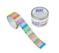 Measure Me! Roll-up Door Frame Height Chart for Childrens Nursery - Pastel Rows
