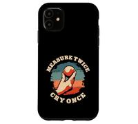 Measure Twice Cry Once Funny Petanque Boules Player Case for iPhone 11
