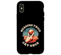 Measure Twice Cry Once Funny Petanque Boules Player Case for iPhone X/XS