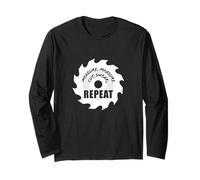 Measure Twice Cut Once Funny Carpenter Humor Long Sleeve T-Shirt
