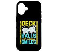 Measure Twice Deck The Halls Once Carpenter Christmas Case for iPhone 16