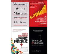 Measure What Matters, Blitzscaling, The Profits Principles, Scale Up Millionaire 4 Books Collection Set