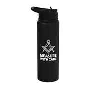 Measure with Care Masonic Principle Stainless Steel Insulated Water Bottle