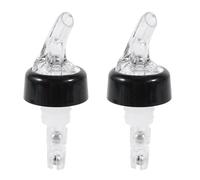 Measured Liquor Pour Spout, 2PCS 30ml Cocktail Liquor Dispenser Reusable Plastic Automatic Measured Bottle Pourer (White)