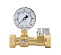MEASUREMAN Air Over Water Test Kit, 2” Dial, 0-300 PSI, 1/4” NPT Top Mount with 3/4” Female Hose Connection for Leak Detection and Pressure Testing