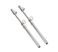 MEASUREMAN Heavy Duty Dual Head Truck Tire Gauge, Solid Brass Body, Aluminum Slide, with Hook, Range 10-150psi (2 Pack)