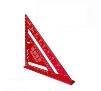 Measurement Tool Square Ruler Aluminum Alloy Speed Protractor Miter For Carpenter Tri-square Line Scriber Saw Guide Woodworking Tools(Red CM)
