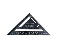 Measurement Tool Square Ruler Aluminum Alloy Speed Protractor Miter For Carpenter Tri-square Line Scriber Saw Guide Woodworking Tools(Black CM)