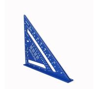 Measurement Tool Square Ruler Aluminum Alloy Speed Protractor Miter For Carpenter Tri-square Line Scriber Saw Guide Woodworking Tools(Blue INCH)