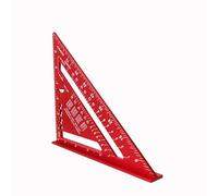 Measurement Tool Square Ruler Aluminum Alloy Speed Protractor Miter For Carpenter Tri-square Line Scriber Saw Guide Woodworking Tools(Red INCH)