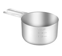 Measuring Cup, 1 Cup (240ml/8oz) Stainless Steel Food Scoop for Pet, Rice, Precise Kitchen Gadgets for Cooking Baking, Cocktail Espresso Rice Liquid Measurement, Dishwasher Safe
