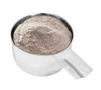 Measuring Cup - 2 Pieces Clear Measuring Cups | 304 Stainless Steel Accurate Sizing, Kitchen Bin Cup with Easy Readable Marks for Cooking, Pets Feeding