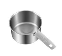 Measuring Cup - Stainless Steel 250ml Single Measuring Cup for Cooking Baking Cocktail Espresso Rice Liquid Measurement (Dishwasher Safe)
