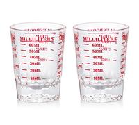 Measuring Cups 2 Pieces Small Measuring Cup with 4 Kinds of Scale Shot Glass Measuring Cup for Small Amount Liquid - 60 Millilitre