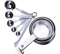 Measuring Cups and Spoons Set 10 Pieces Metal Cup Measurements Set Stainless Steel Measuring Spoons and Measuring Cups Set with Measuring Ruler Measuring Tools for Baking, Liquid and Solid