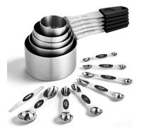 Measuring Cups and Spoons Set - 5 Nesting Magnetic Measuring Cups + 8 Double-Sided Magnetic Measuring Spoons with Leveler, 13-Piece Stainless Steel Kitchen Measuring Set for Baking & Cooking