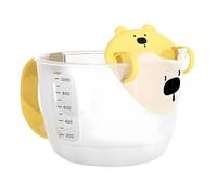Measuring Cups for Baking - Glass Jugs with Filter, Scale Markings | Oven-Safe Liquid Strainer Bowl, Compact Nesting Set Ideal for Home Cooking, Commercial Kitchens, Cake Mix, Liquid