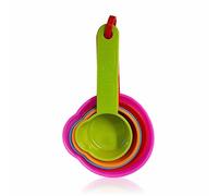 Measuring Cups Lightweight Measurements Cup Set Plastic Measuring Food Graded Durable Stackable Measuring Cups and Spoon Set Dry Liquid Ingredient Kitchen Baking Cooking Baking Tool Multicolor (5Pc)