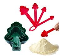 Measuring Cups - Measuring Spoons | Christmas Tree Shaped Cups Set, Stackable Kitchen Tools for Dry & Liquid Ingredients, Holiday Gift for Cooks and Bakers