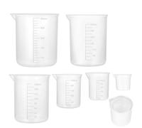 Measuring Cups Set of 6, Measuring Cups 25 ml, 50 ml, 100 ml, 150 ml, 250 ml, 500 ml, Precision Measuring Cup with Scale, for Detergent, Kitchen Baking, Laboratory, Cooking