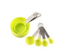 Measuring Cups & Spoons Set,8 Piece Nesting Measure Cups with Stainless Steel Handle,Stackable Accurate Measuring Set with Easy-Read Markings,Kitchen Gadgets for Cooking & Baking