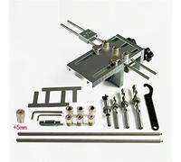 Measuring Gauge, Dowelling Jig For Furniture Fast Connecting 3 In 1 Woodworking Drill Locator For Punching Tools Kit,1-Extended 5mm sleeve