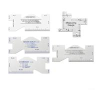 Measuring Gauge for Seam Allowance, pc Aluminum Quilting Ruler Template with Markings, Precisions Cutting and Sewing Aid, Ultrathin Craft Tool for Quilters and DIY Sewists(D)