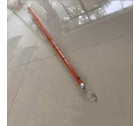 Measuring Grading Rod - Retractable 6m (19.7ft) Stick for Site Surveying, 5 Sections, Orange Epoxy Resin