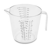 Measuring Jug 1 Litre, Plastic Measuring Cups with Ergonomic Handle, Food-Grade, BPA-Free, Clearly Graduated, Clear Durable Plastic Jug, Wide Application for Kitchen & Lab Use,1000ml Jug