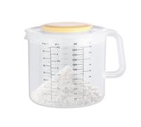 Measuring Jugs with Lids, 2400ml Large Mixing Bowl with Scale Markings & Ergonomic Handle, Splash-Proof Kitchen Measuring Cup for Baking, Egg & Salad Mixing, Juice Serving