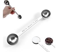 Measuring Protein Scoop 30/15ml, Dual-Headed Stainless Steel Scoop, Powder Dispenser for Protein Powder (30/15 Milliliters/2/1 Tablespoon)