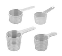Measuring Scoops, 4 Pcs Washing Powder Scoop 40ml 50ml 70ml 100ml Plastic Transparent Measuring Spoon Cups for Protein Powder Milk Powder Kitchen Cooking Baking