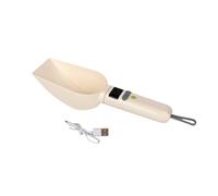 Measuring spoon scale for home and pet food use with removable spoon and weight with 3 units of accurate pet food measurement