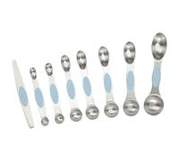 Measuring Spoon Set - 8-Piece Double Ended Magnetic Powder Spoon - Stainless Steel Baking Measuring Spoon - for Measuring Baking Sugar Powder Salt Spices Coffee Tea