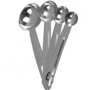 Measuring Spoon Set of Four Stainless Steel Cooking Baking Teaspoon Tablespoon