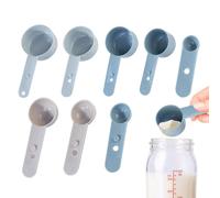 Measuring Spoon Set, Stackable Scoop Kit, Baking Spoons with Engraved Scale Marks, Measuring Tools with Nested Compact Design, 8 Piece Utensils, Accurate Kitchen Measure for Seasoning Powder Bakin