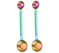 Measuring Spoons 2Pcs Double Heads Coffee Measuring Spoon, 5ml & 15ml Tablespoon Measuring Spoon Stainless Steel Long Handle Measuring Spoons for Precis Baking Measurements.