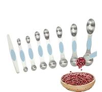 Measuring Spoons,8 Piece Magnetic Scoop for Powder | Stainless Steel Measure Spoons Set | for Cooking Baking Sugar Powder Salt Seasoning Coffee Tea Kitchen Home Apartment