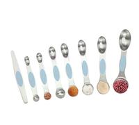 Measuring Spoons | 8 Pieces Double Ended Magnetic Spoons | Stainless Steel Measuring Utensils, for Sugar Salt Coffee Tea Cooking Desserts Pastry Home