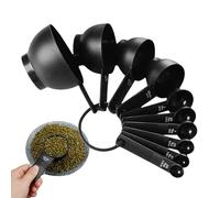 Measuring Spoons and Cups, 10 Pieces Wet Measuring Cups, Cooking Measuring Set, Portable Baking Measuring Set, Measuring Tools for Home Baking, Kitchen Measuring Cups Set, Baking Measuring Tools