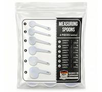 Measuring Spoons | Measuring Spoons Set of 6 | Exact Dosage 3g, 5g, 10g, 10g, 15g, 30g | Kitchen Measuring Set for Powder and Liquids | Medicine Spoon and