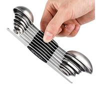 Measuring Spoons Sets Magnetic Stainless Steel Double Sided Set of 8 for Measuring Dry and Liquid Ingredients (Measuring Spoons Set 8)
