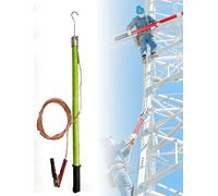 Measuring Stick,High Voltage Discharge Stick - Portable Epoxy Insulated Tool, 10kV/3.3ft Copper Wire Discharge Rod for Electrical Safety, Green Direct Discharge Device