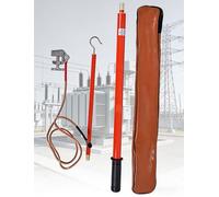 Measuring Stick,High Voltage Insulated Discharge Stick, 150cm Telescopic Epoxy Resin Pole for Electricians, Safety Tool for 35KV Electrical Work, Portable & Durable Design