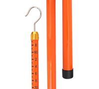 Measuring Stick,Non-Conductive Height Measuring Stick for Construction Workers, Adjustable Epoxy Resin Measuring Rod for Live Power Lines, High-Voltage Safety Tool (Orange, 15m/49.2ft)